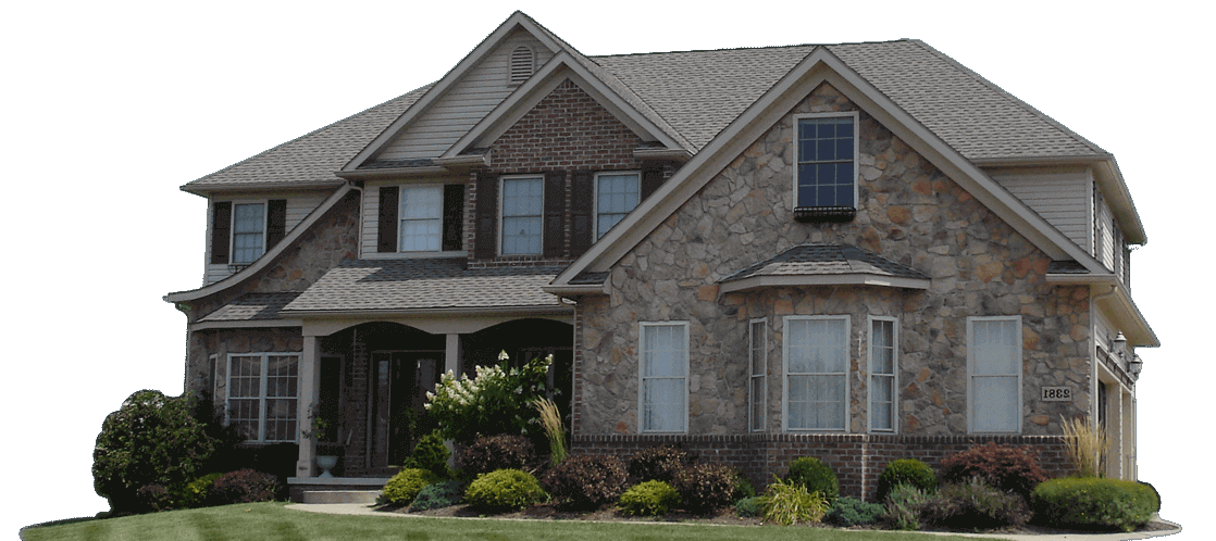 Pretty 2 story stone home